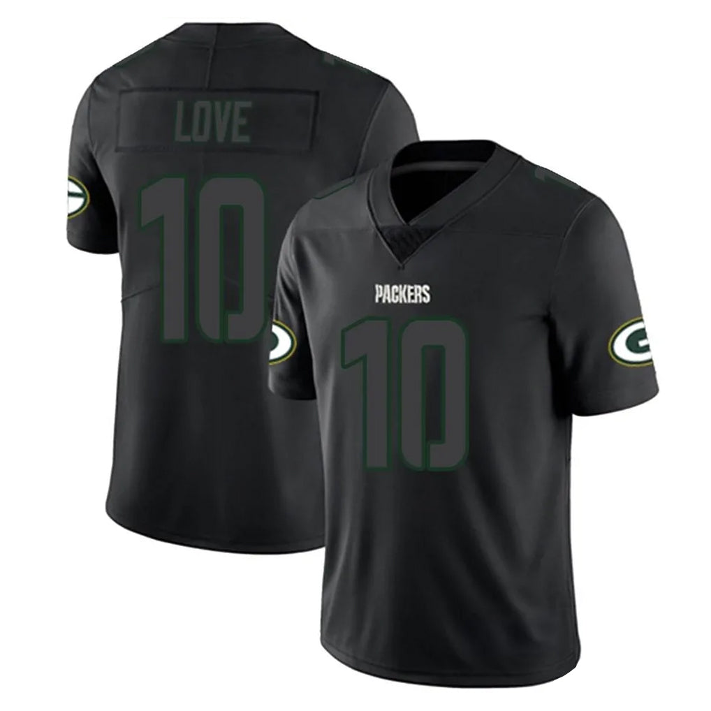 Choea GB.Packers #10 Jordan Love Player Black Impact Limited Home Game Stitched Jerseys