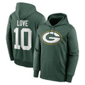 Choea GB.Packers #10 Jordan Love Player Green Therma Hoodie Game Stitched Jerseys