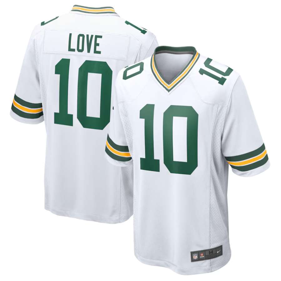 Choea GB.Packers #10 Jordan Love Player White Replica Game  Stitched Jerseys