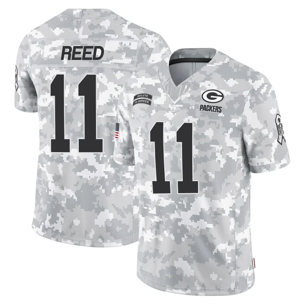 Choea GB.Packers #11 Jayden Reed Player Arctic Camo Salute To Service Limited Stitched Jerseys