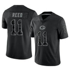 Choea GB.Packers #11 Jayden Reed Player Black Reflective Limited Home Game Stitched Jerseys