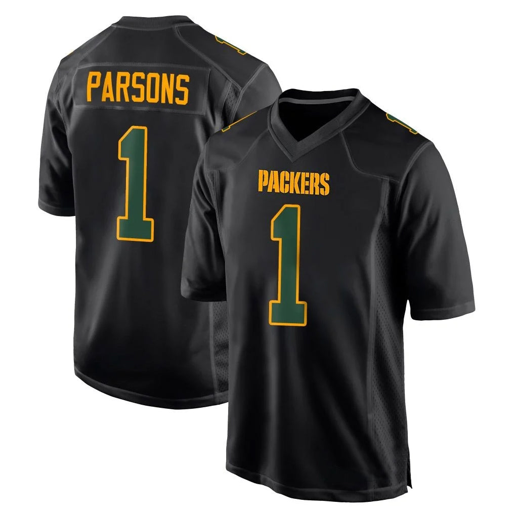 Choea GB.Packers #1 Micah Parsons Player Black Fashion Home Game Stitched Jerseys
