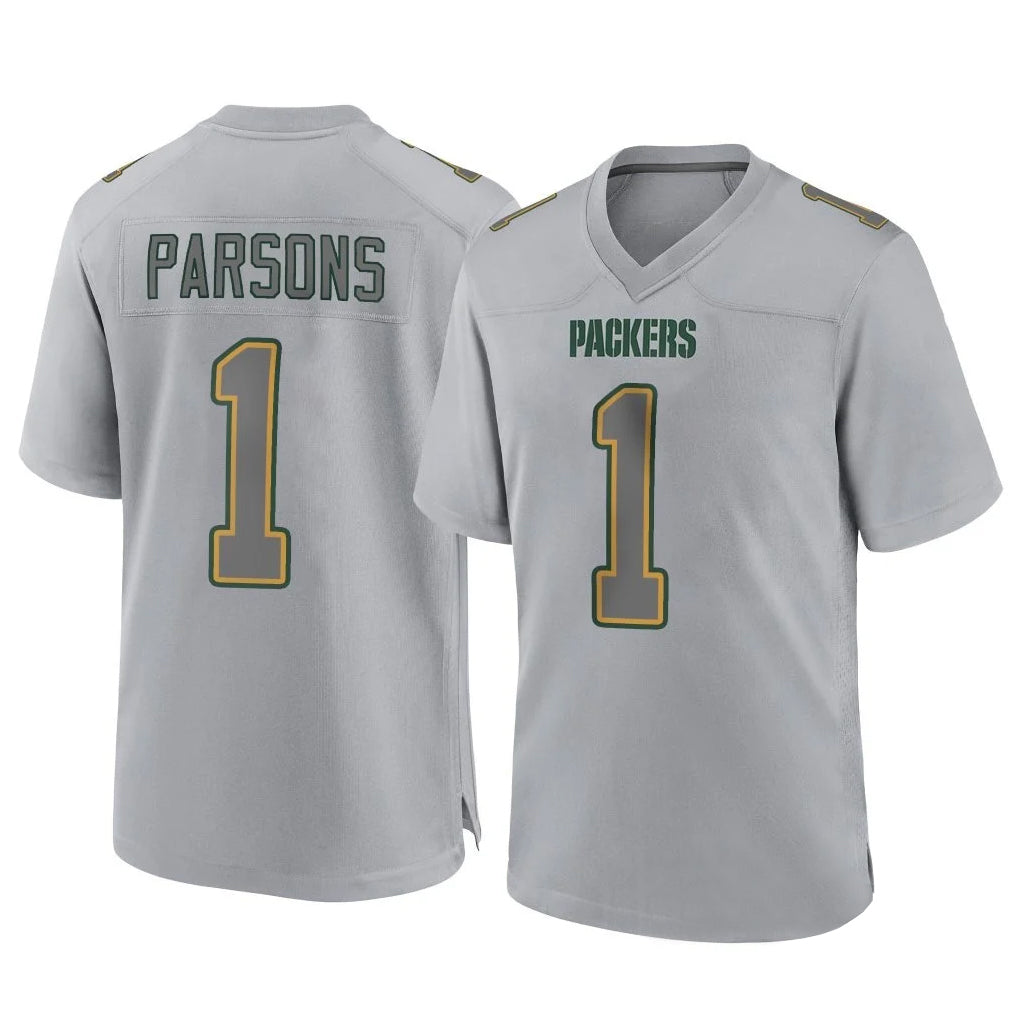 Choea GB.Packers #1 Micah Parsons Player Gray Atmosphere Fashion Home Game Stitched Jerseys