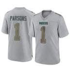 Choea GB.Packers #1 Micah Parsons Player Gray Atmosphere Fashion Home Game Stitched Jerseys