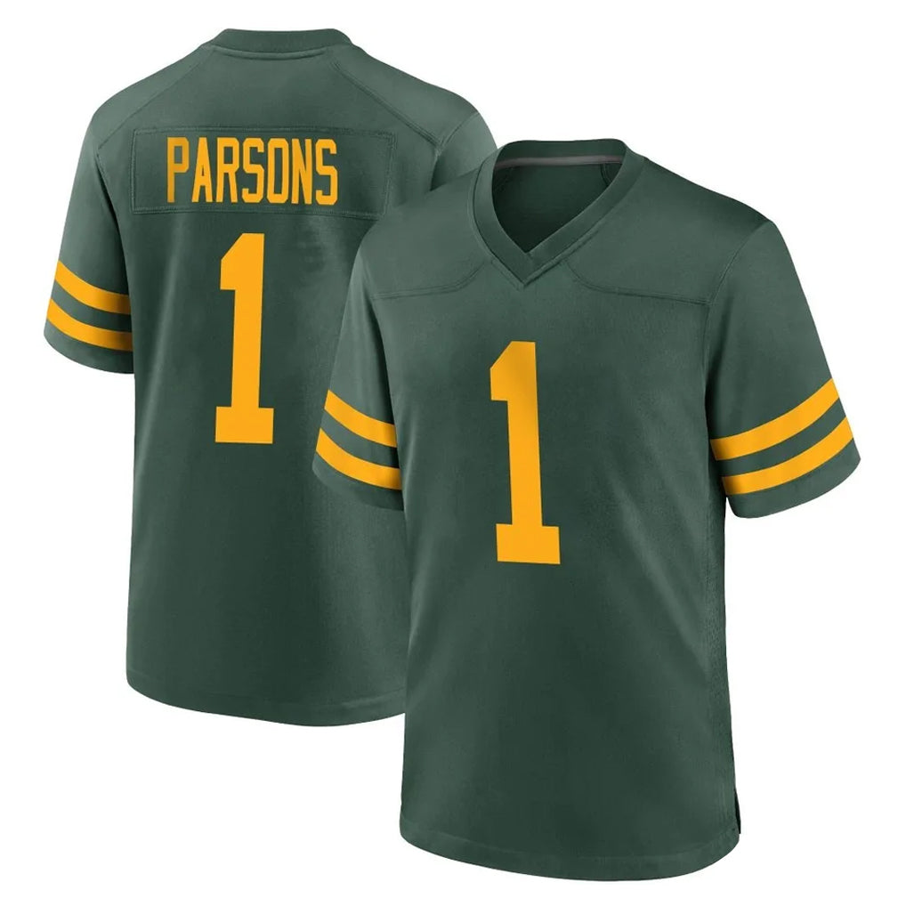 Choea GB.Packers #1 Micah Parsons Player Green Alternate Home Game Stitched Jerseys