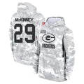 Choea GB.Packers #29 Xavier McKinney Player Camo Salute To Service Hoodies Game  Stitched Jerseys