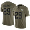 Choea GB.Packers #29 Xavier McKinney Player Salute To Service Olive Stitched Jerseys