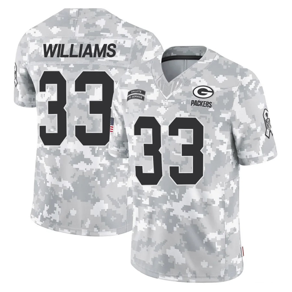 Choea GB.Packers #33 Evan Williams Player Arctic Camo Salute To Service Limited Stitched Jerseys
