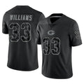Choea GB.Packers #33 Evan Williams Player Black Reflective Limited Home Game Stitched Jerseys