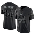 Choea GB.Packers #44 Zaire Franklin Player Black Reflective Limited Home Game Stitched Jerseys