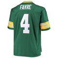 Choea GB.Packers #4 Brett Favre Mitchell & Ness Green Big & Tall Retired Player Replica Stitched Jerseys