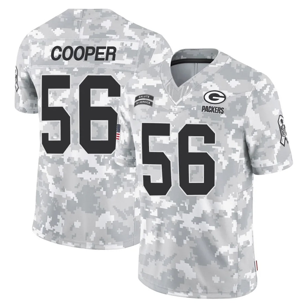 Choea GB.Packers #56 Edgerrin Cooper Player Arctic Camo Salute To Service Limited Stitched Jerseys