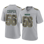 Choea GB.Packers #56 Edgerrin Cooper Player Gray Atmosphere Fashion Home Game Stitched Jerseys