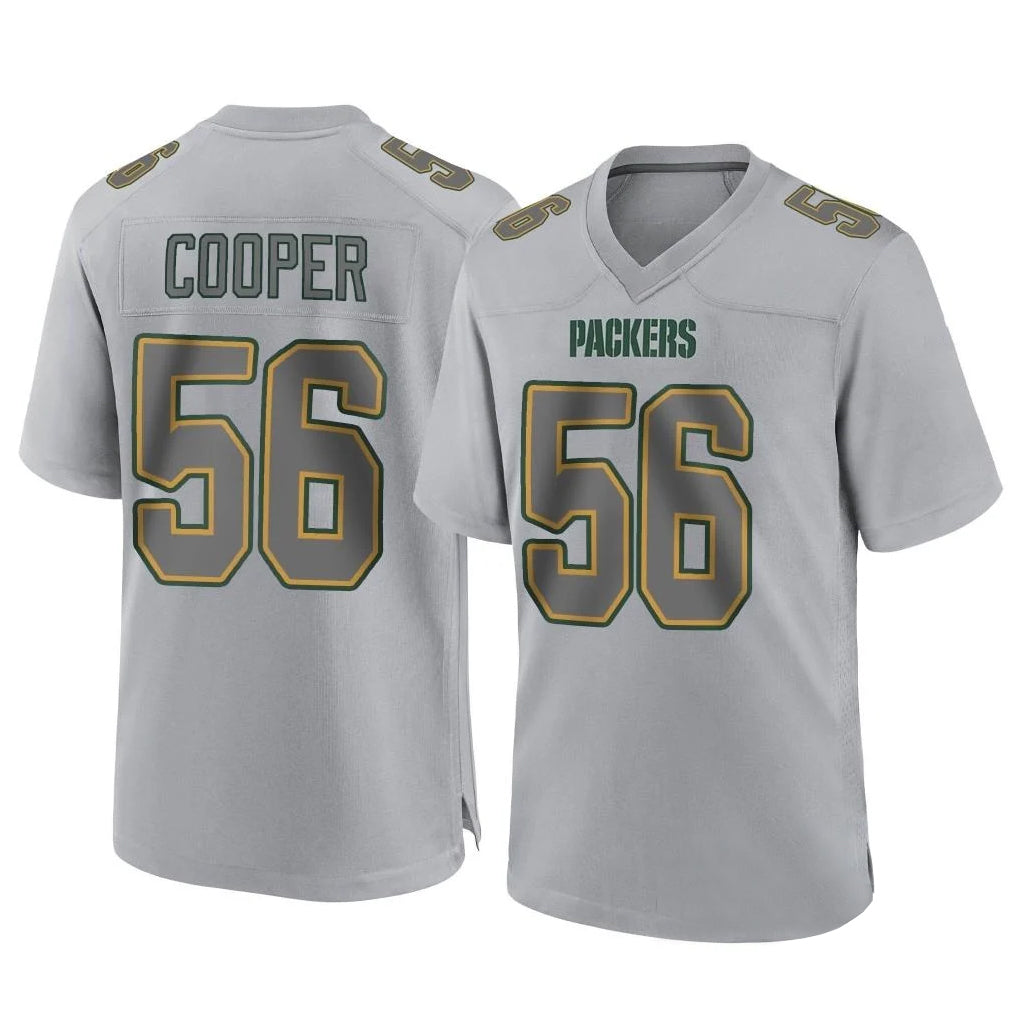 Choea GB.Packers #56 Edgerrin Cooper Player Gray Atmosphere Fashion Home Game Stitched Jerseys