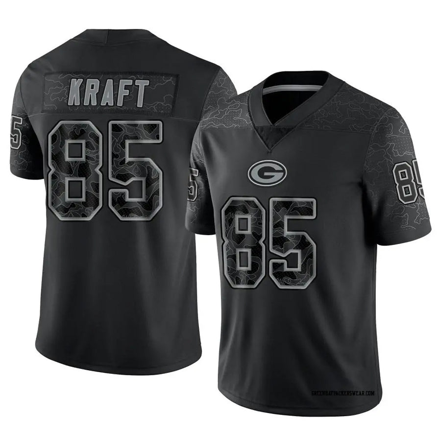 Choea GB.Packers #85 Tucker Kraft Player Black RFLCTV Limited Stitched Jerseys