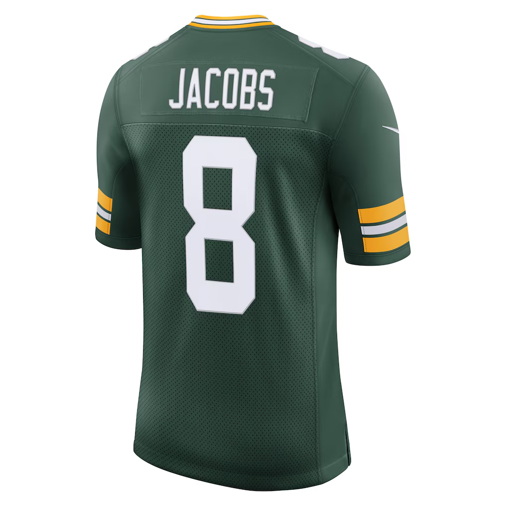 Choea GB.Packers #8 Josh Jacobs Green Vapor Untouchable Stitched Limited Jerseys