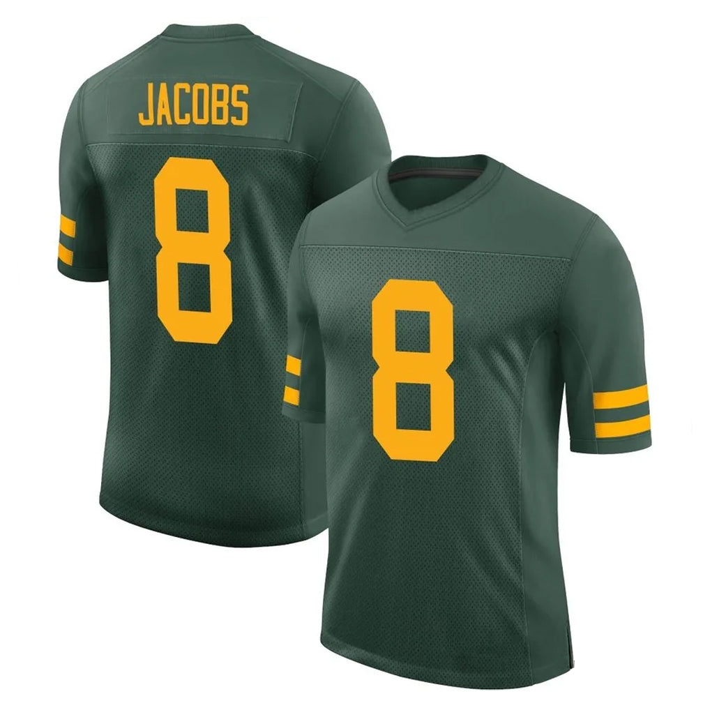 Choea GB.Packers #8 Josh Jacobs Player Green Alternate Vapor Home Game Stitched Jerseys