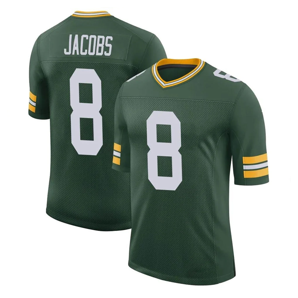 Choea GB.Packers #8 Josh Jacobs Player Green Limited Classic Home Game Stitched Jerseys