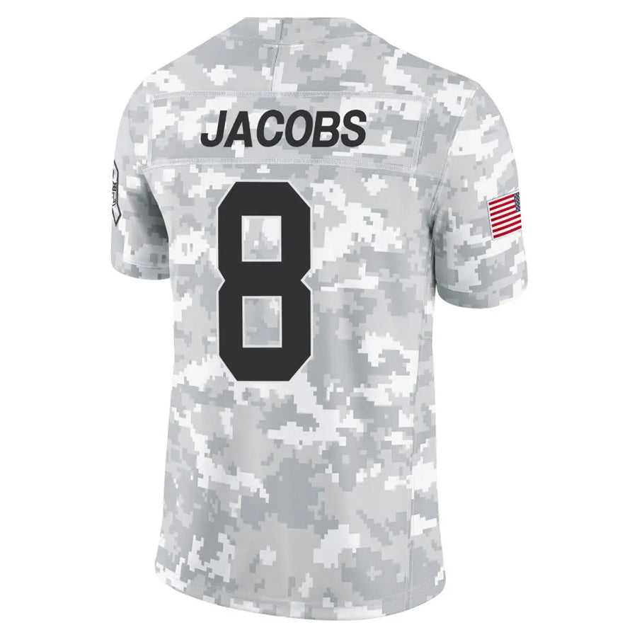 Choea GB.Packers #8 Josh Jacobs Player Limited Arctic Camo Salute to Service Stitched Jerseys
