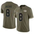Choea GB.Packers #8 Josh Jacobs Player Olive Salute To Service Limited Stitched Jerseys