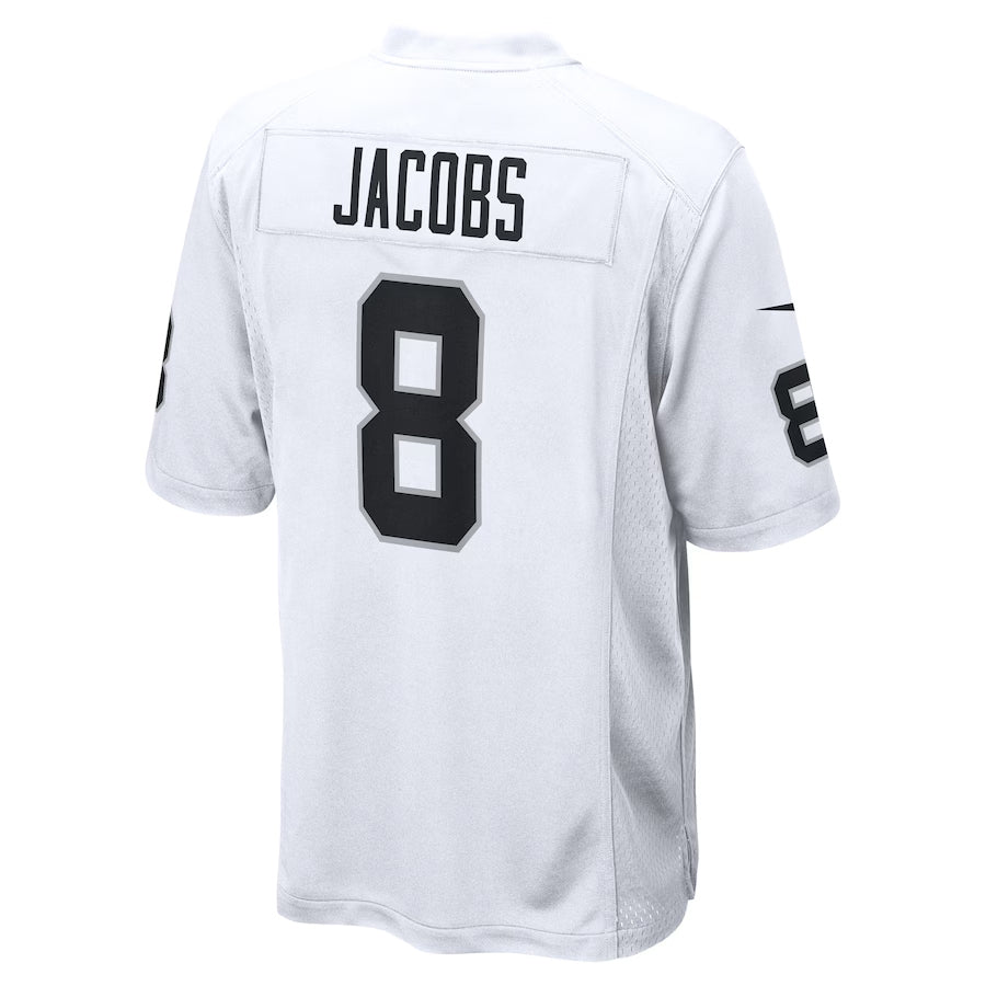 Choea GB.Packers #8 Josh Jacobs Player White Home Game Stitched Jerseys