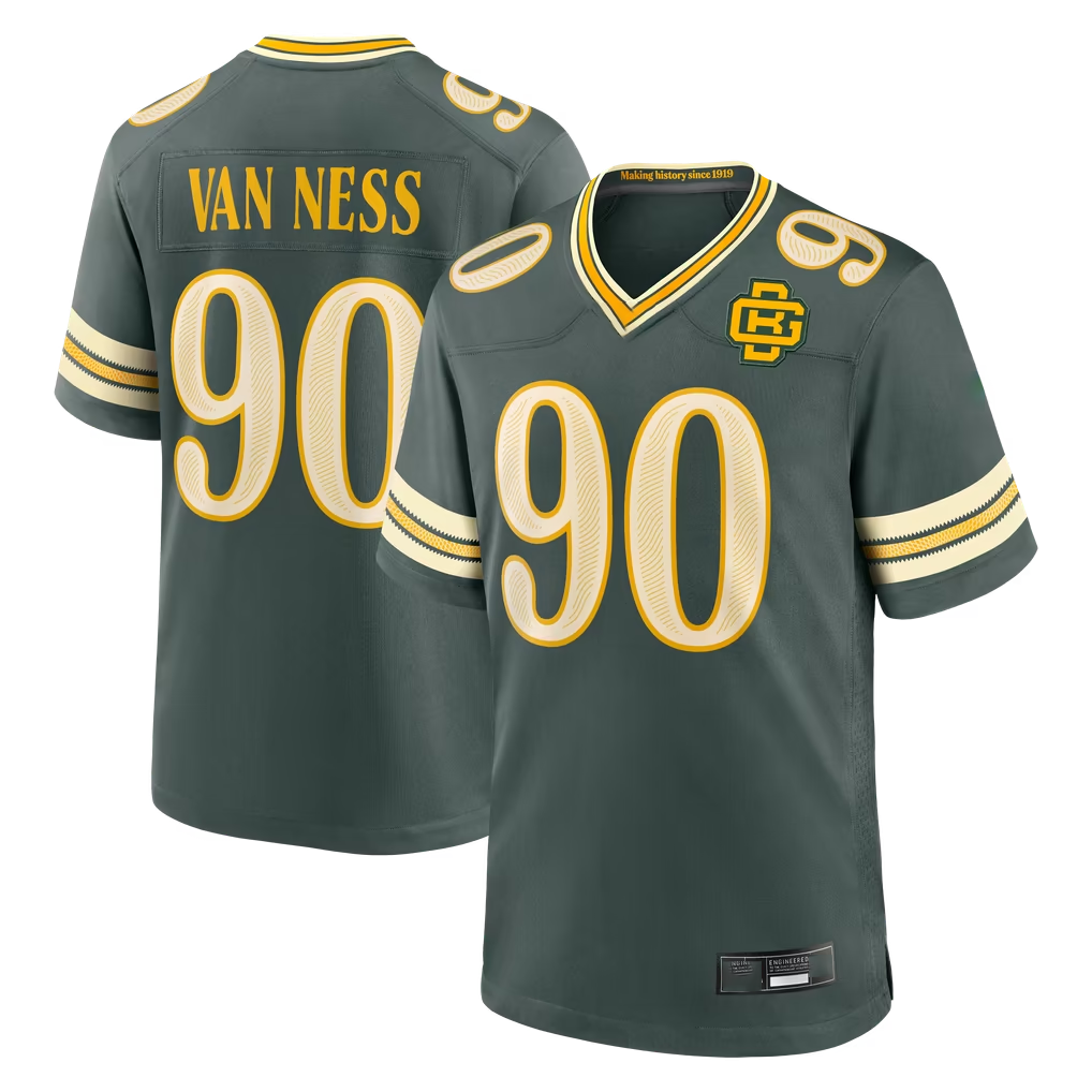 Choea GB.Packers #90 Lukas Van Ness Green 2026 Rivalries Collection Game Stitched Jerseys