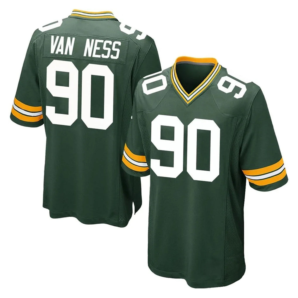 Choea GB.Packers #90 Lukas Van Ness Player Green Home Game Stitched Jerseys