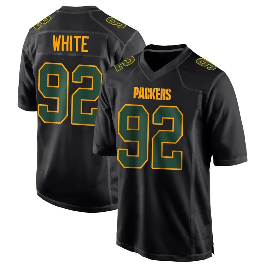 Choea GB.Packers #92 Reggie White Player Black Fashion Game Stitched Jerseys
