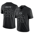 Choea GB.Packers #92 Reggie White Player Black REFLECTIVE Limited Stitched Jerseys