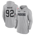 Choea GB.Packers #92 Reggie White Player Gray Hoodies Game Stitched Jerseys