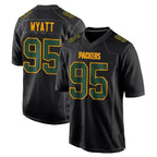 Choea GB.Packers #95 Devonte Wyatt Player Black Fashion Home Game Stitched Jerseys