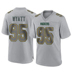 Choea GB.Packers #95 Devonte Wyatt Player Gray Atmosphere Fashion Home Game Stitched Jerseys