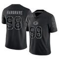 Choea GB.Packers #98 Javon Hargrave Player Black Reflective Limited Home Game Stitched Jerseys
