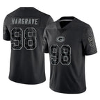 Choea GB.Packers #98 Javon Hargrave Player Black Reflective Limited Home Game Stitched Jerseys