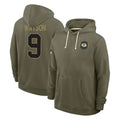 Choea GB.Packers #9 Christian Watson Player Olive Salute to Service Pullover Hoodies Limited Stitched Jerseys