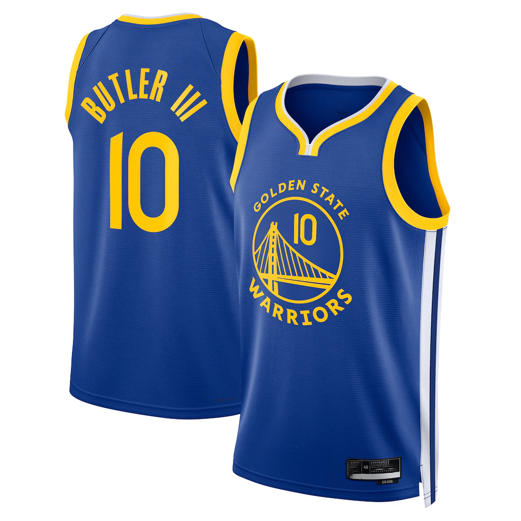 Choea G.State Warriors #10 Jimmy Butler III Royal Swingman Jerseys - Icon Edition