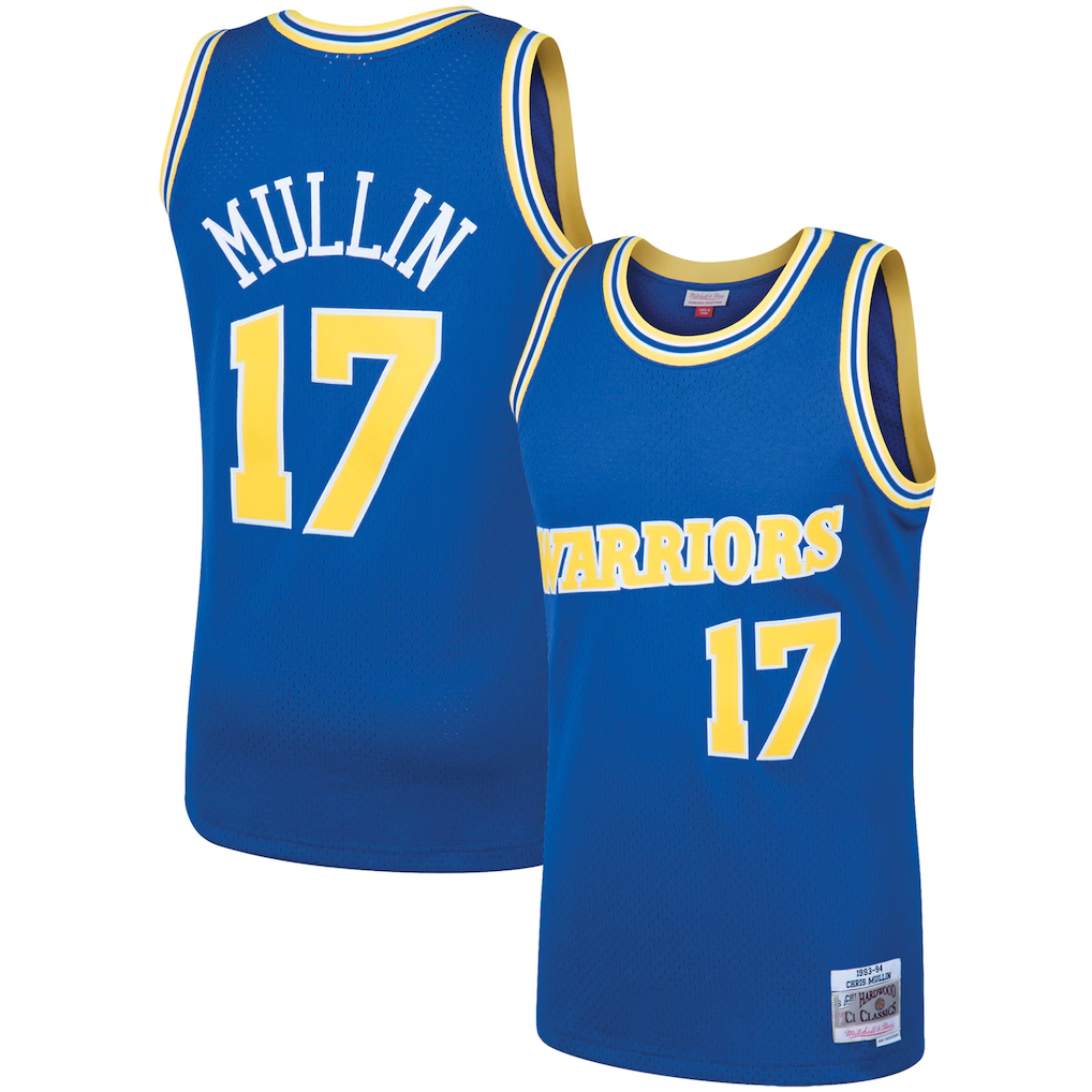 Choea G.State Warriors #17 Chris Mullin Mitchell & Ness Royal 199394 Hardwood Classics Swingman Jerseys
