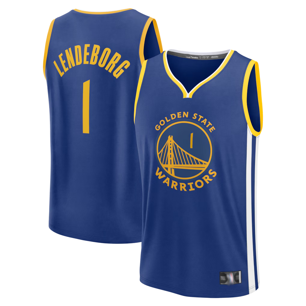 Choea G.State Warriors #1 Yaxel Lendeborg Royal 2026  Draft First Round Pick Fast Break Jerseys - Icon Edition
