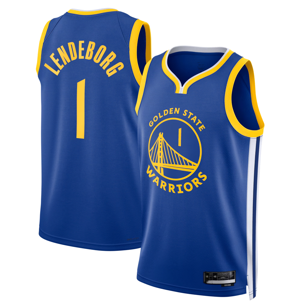 Choea G.State Warriors #1 Yaxel Lendeborg Royal Swingman Jerseys - Icon Edition