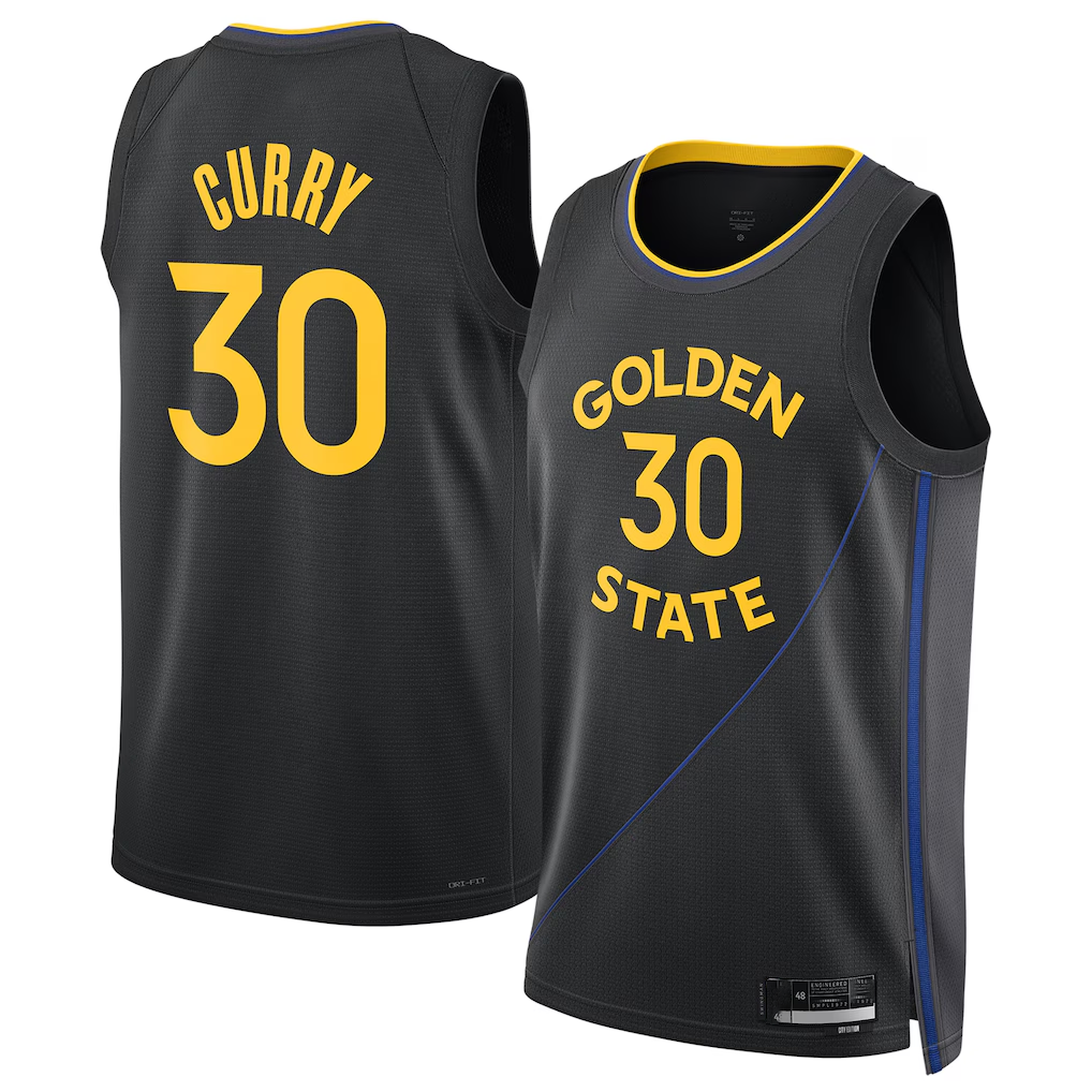 Choea G.State Warriors #30 Stephen Curry Black 202425 Swingman Jerseys - Statement Edition