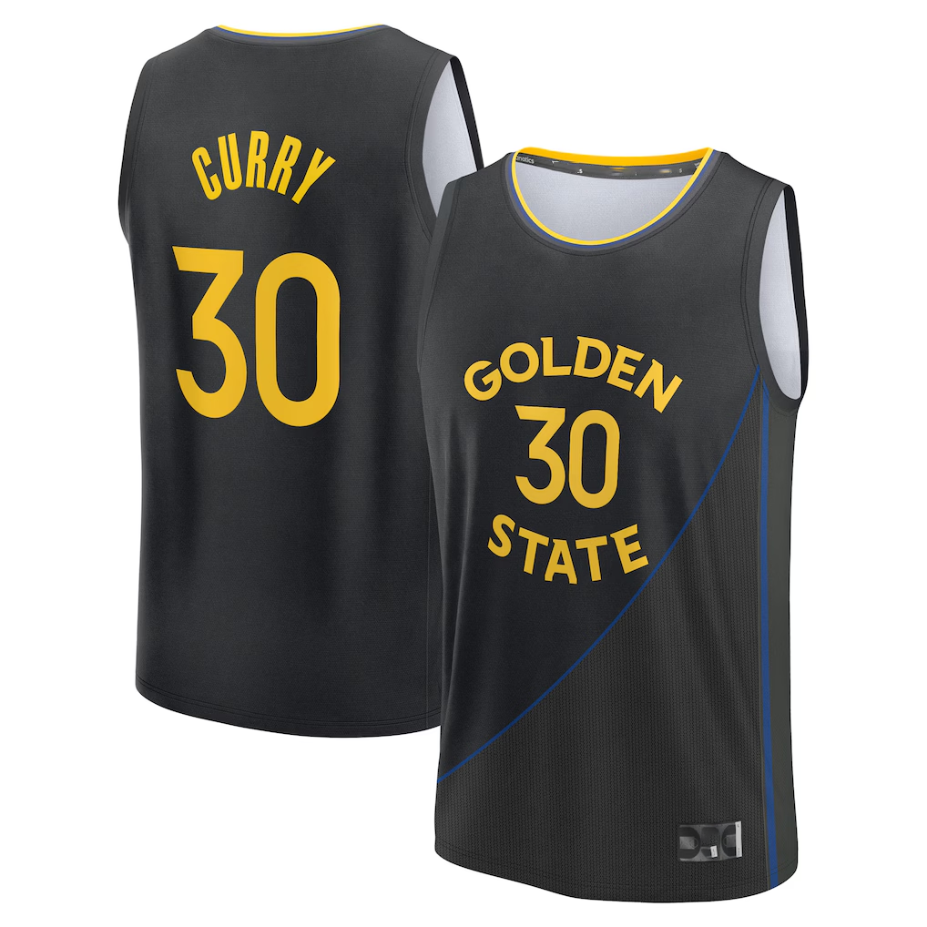 Choea G.State Warriors #30 Stephen Curry Black Fast Break Replica Player Jerseys - Statement Edition