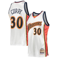 Choea G.State Warriors #30 Stephen Curry Mitchell & Ness White 200910 Hardwood Classics Authentic Jerseys