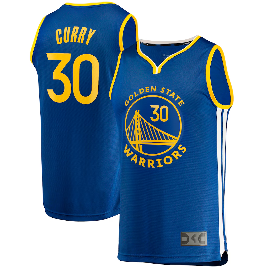 Choea G.State Warriors #30 Stephen Curry Royal Big & Tall Fast Break Player Jerseys - Icon Edition