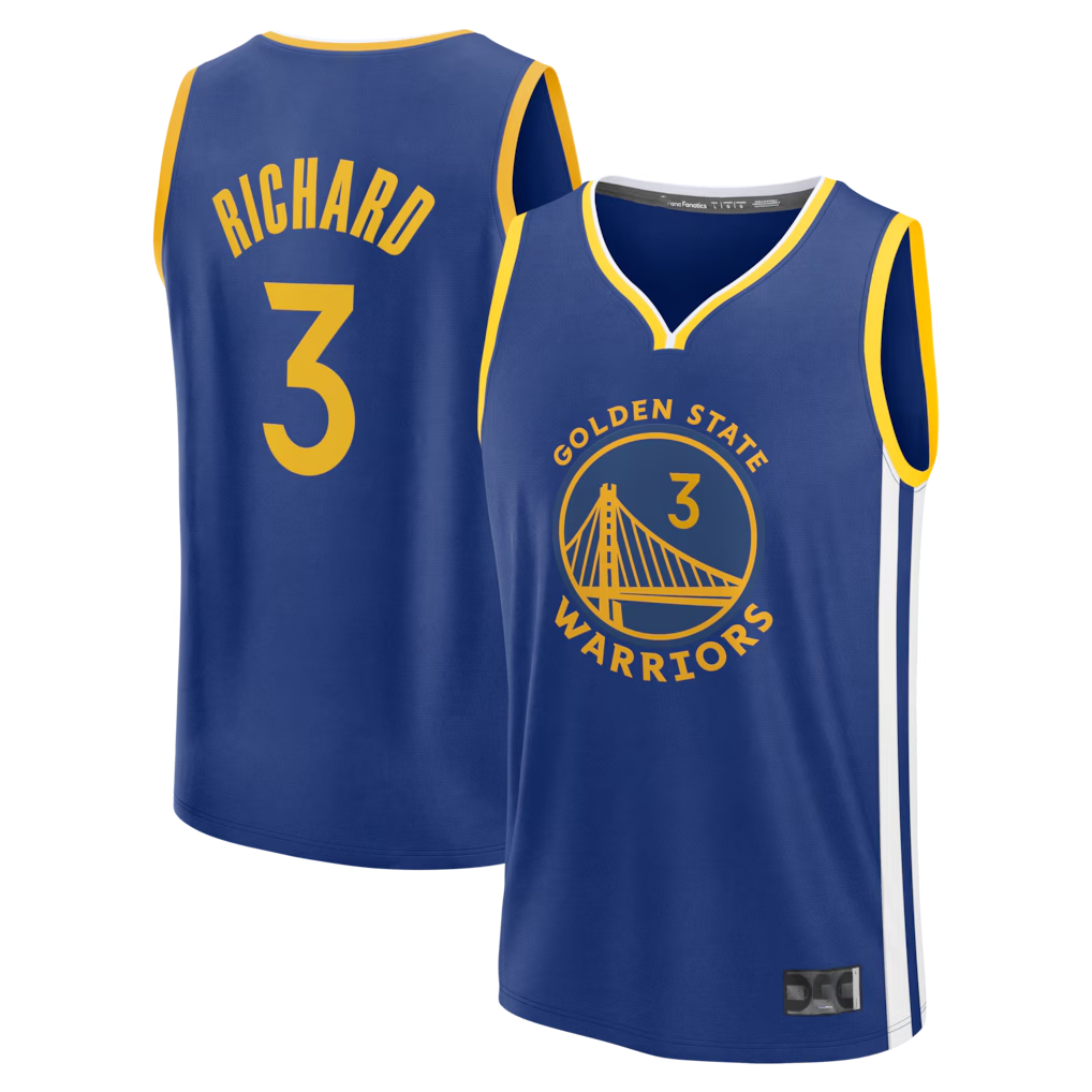 Choea G.State Warriors #3 Will Richard Blue Fast Break Replica Jerseys - Icon Edition
