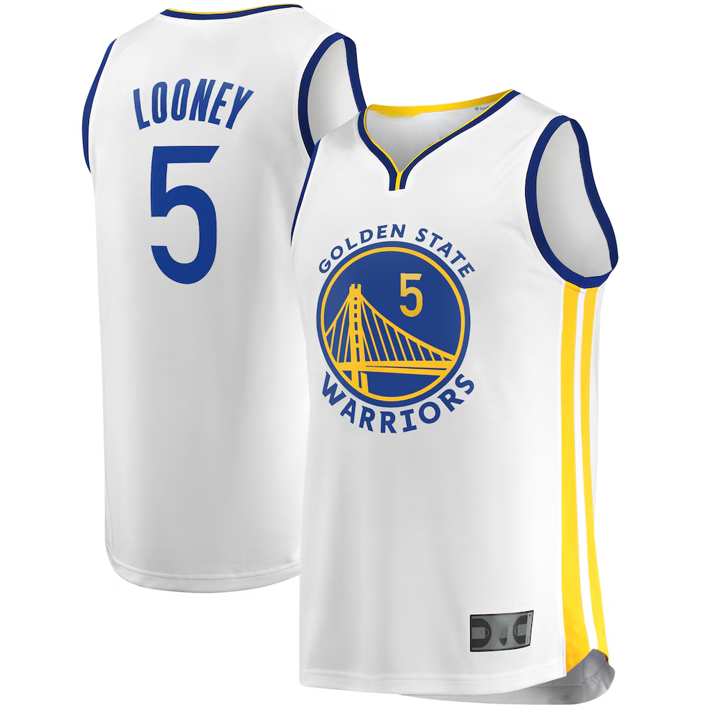 Choea G.State Warriors #5 Kevon Looney White Fast Break Player Replica Jerseys - Association Edition