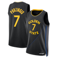 Choea G.State Warriors #7 Kristaps Porzi??is Black Swingman Jerseys - Statement Edition