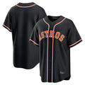 Choea H.Astros Black Fashion Out Home Game Blank Player Stitched Jerseys
