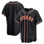 Choea H.Astros Black Fashion Out Home Game Blank Player Stitched Jerseys