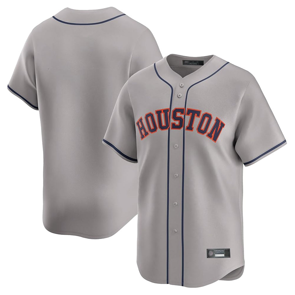 Choea H.Astros Gray Home Limited Blank Player Stitched Jerseys