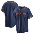 Choea H.Astros Navy City Connect Home Game Blank Player Stitched Jerseys